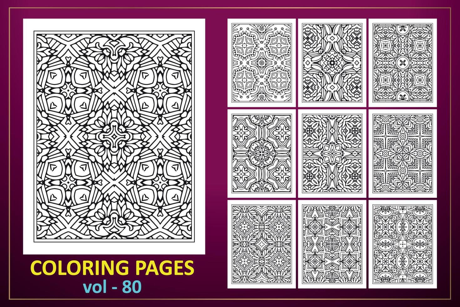 mandala pattern with black and white color. black and white coloring book pattern. vector