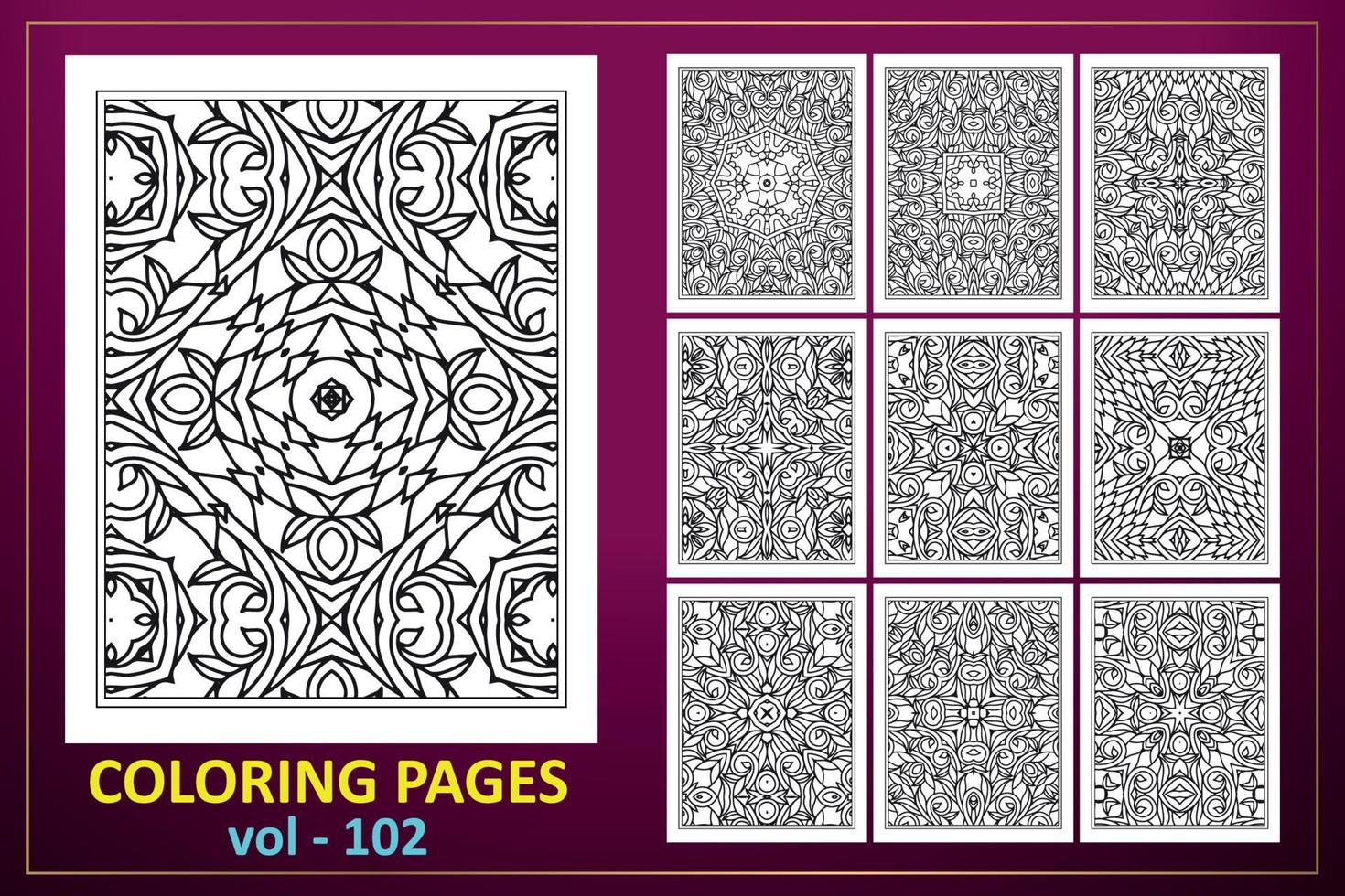 mandala pattern with black and white color. black and white coloring book pattern. vector