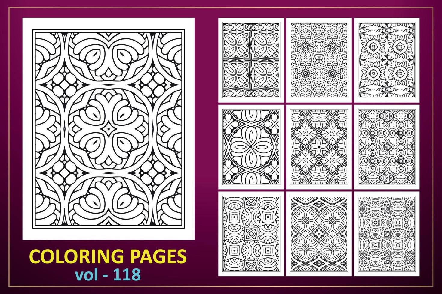 mandala pattern with black and white color. black and white coloring book pattern. vector