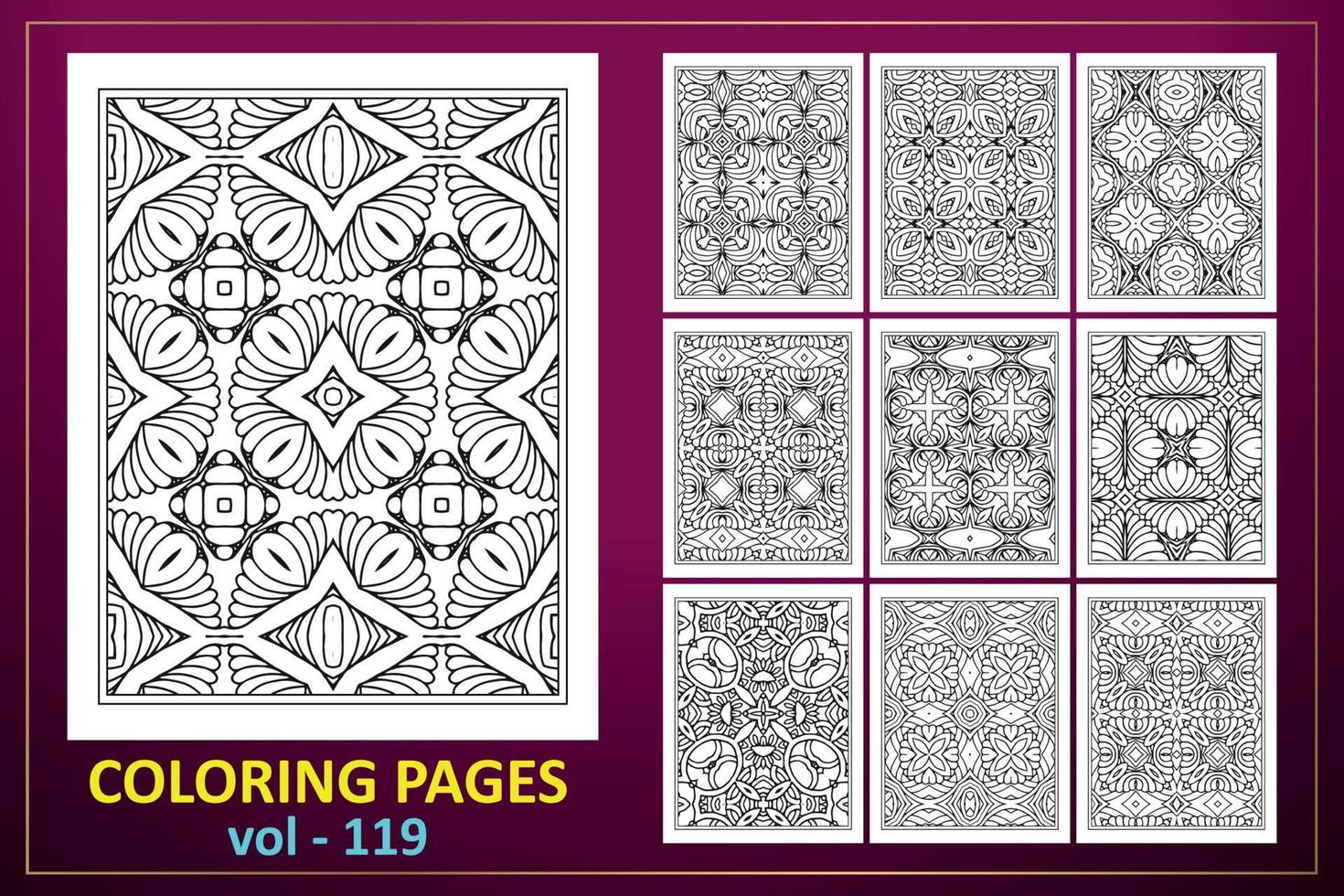 mandala pattern with black and white color. black and white coloring book pattern. vector