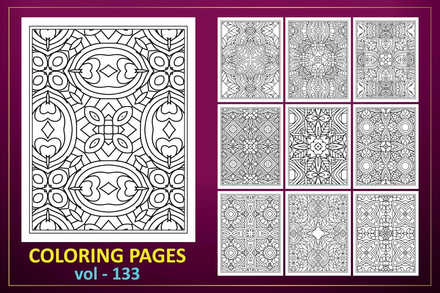 mandala pattern with black and white color. black and white coloring book pattern. vector