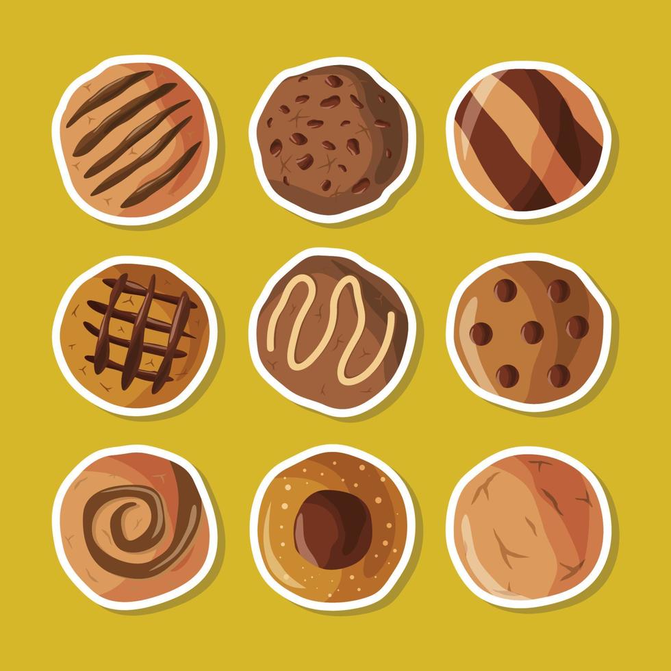 Regular Cookiess Product Sticker Collection vector