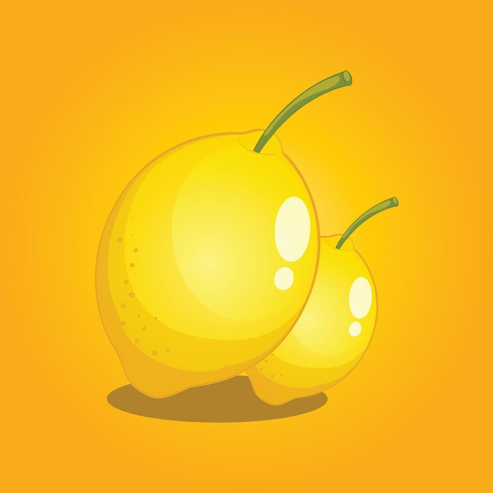 Vector lemon fruit