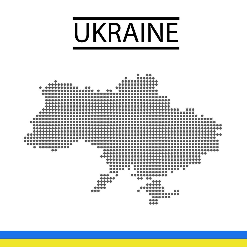 Ukraine Map Dot and Flag Free Vector Design element  Editable and Ready to use