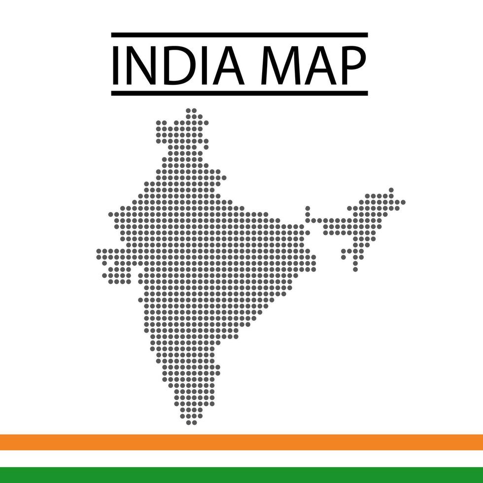 mapa de la india isla estilo punteado diseño de vector plano libre editable. adecuado para elemento de contenido o fondo moderno