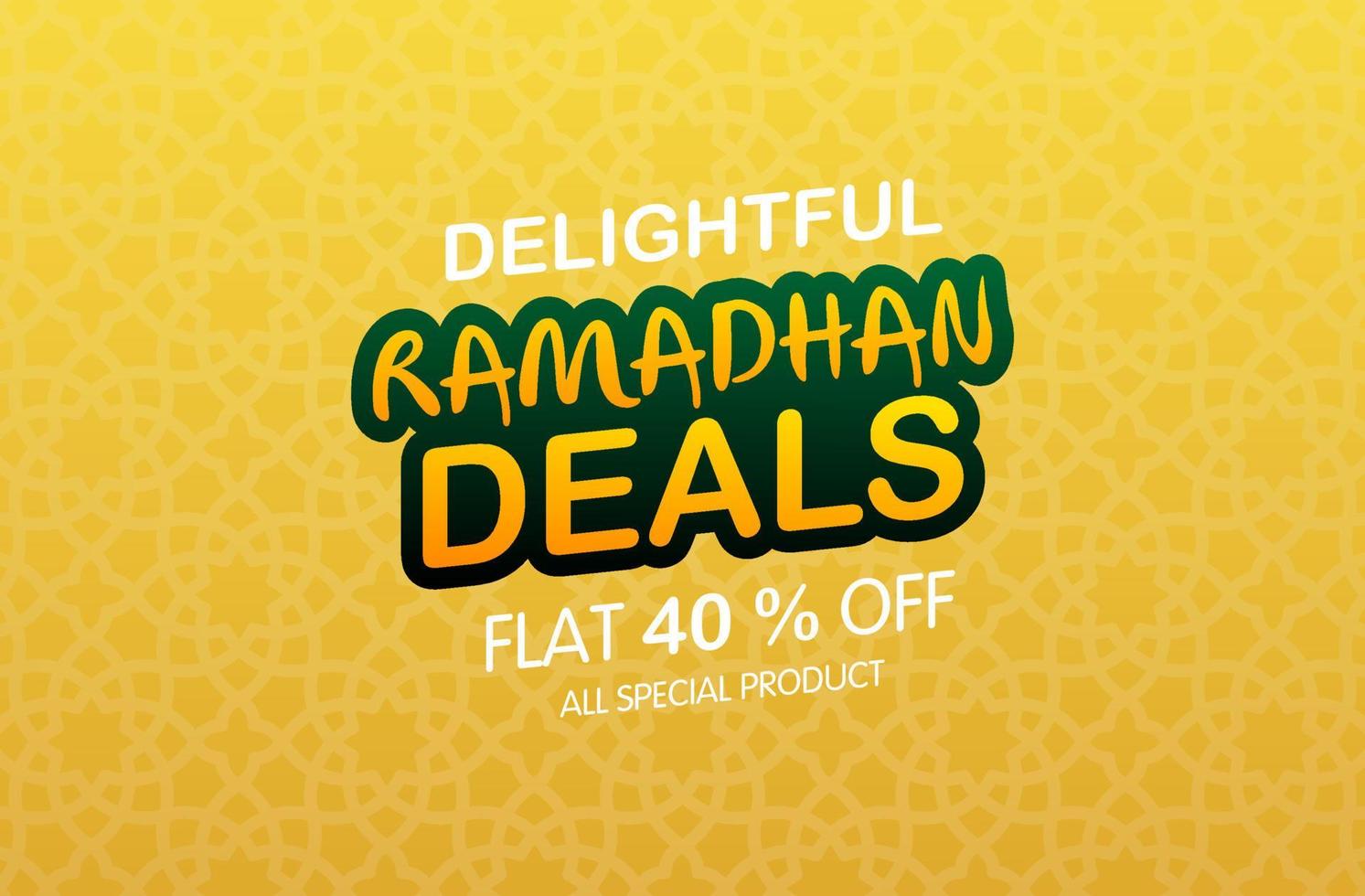 Ramadhan sale banner template design vector