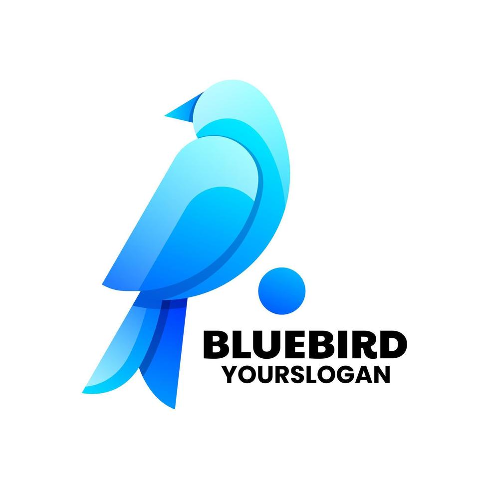 diseño de logotipo colorido pájaro azul creativo vector