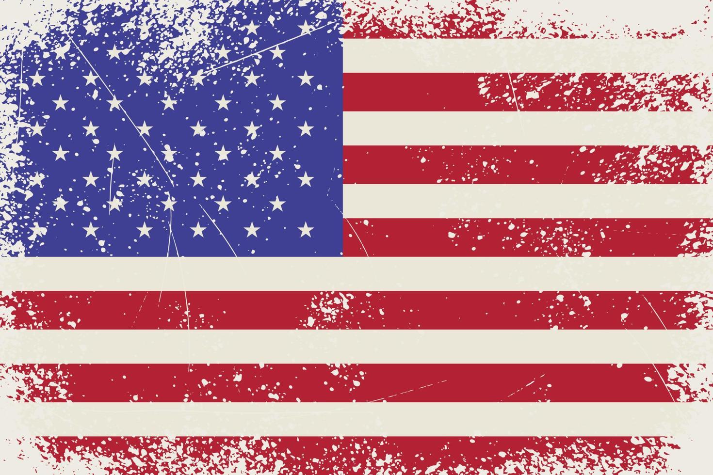 fondo angustiado de la bandera americana vector