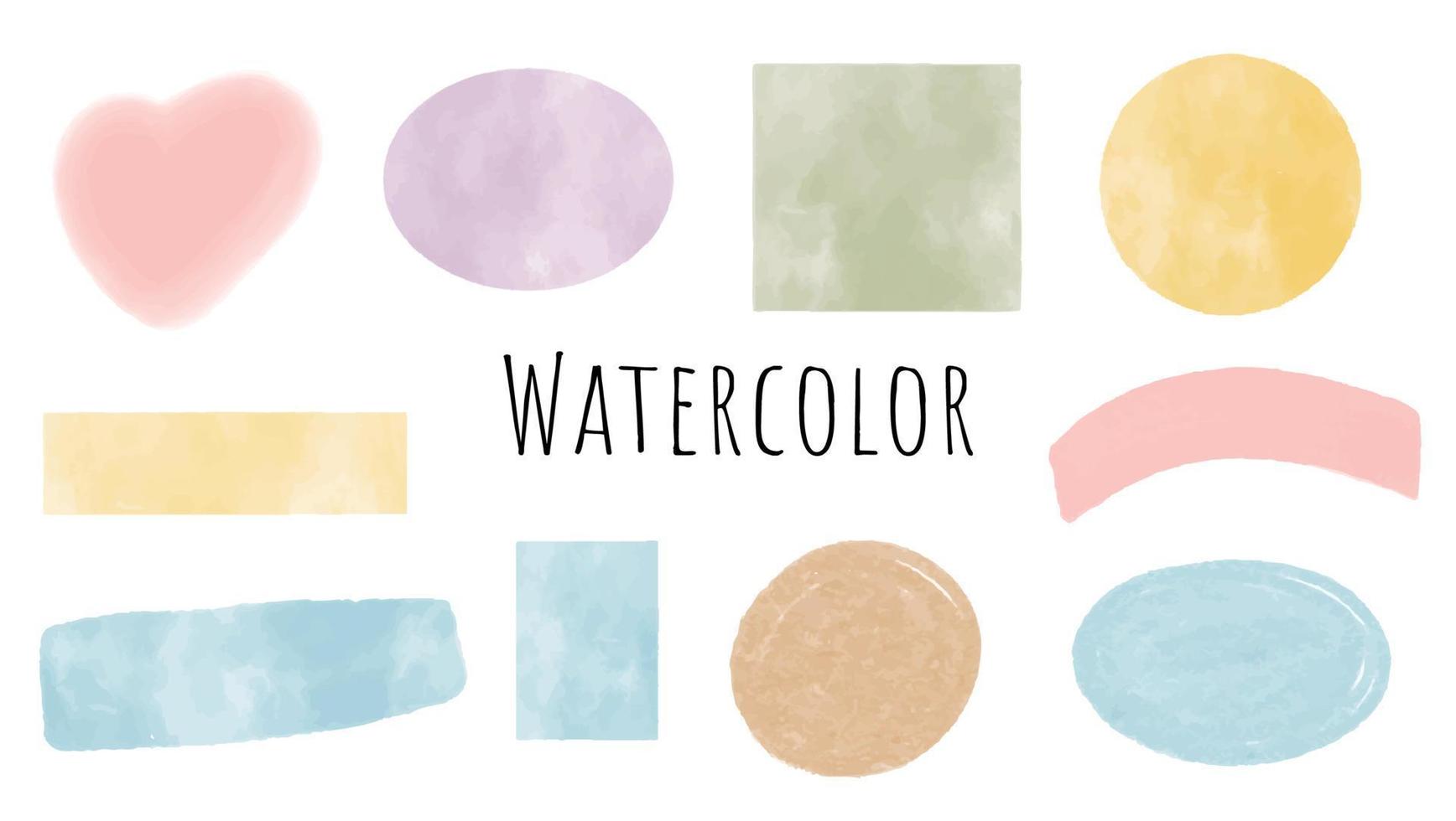 Watercolor speech box banner collection vector