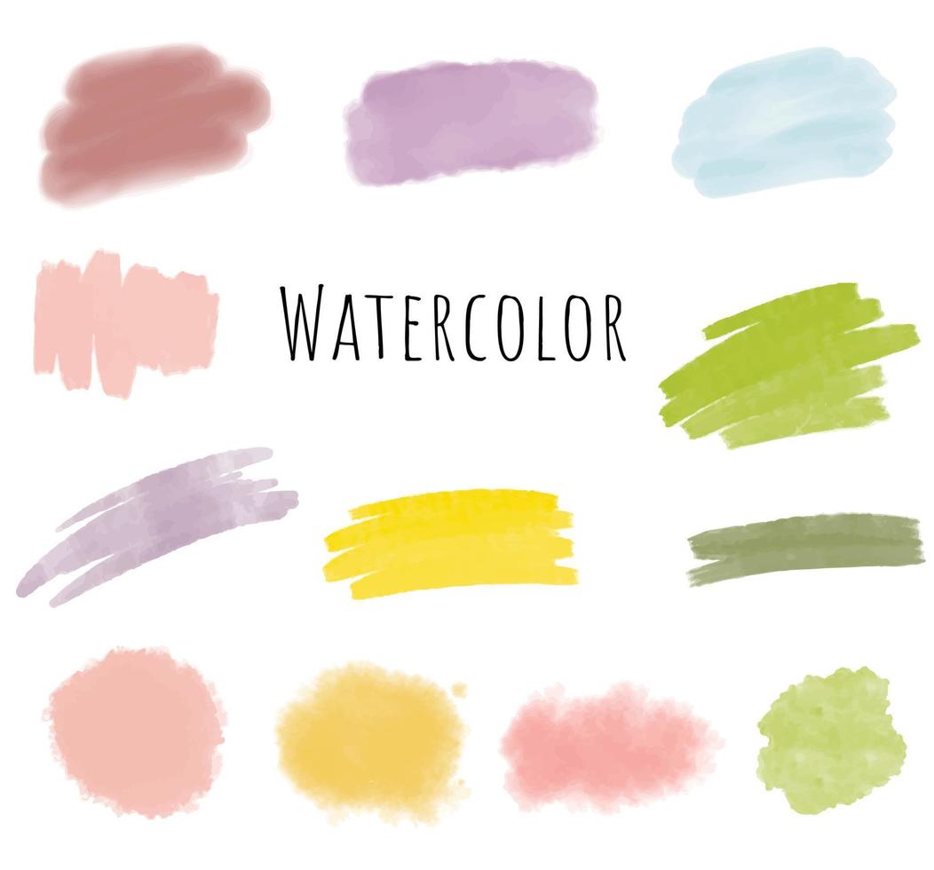 Watercolor speech box banner collection vector