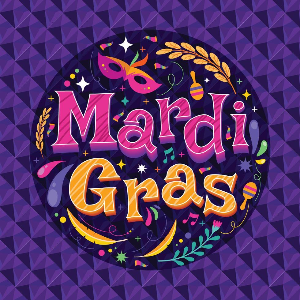 concepto de festival de mardi gras vector