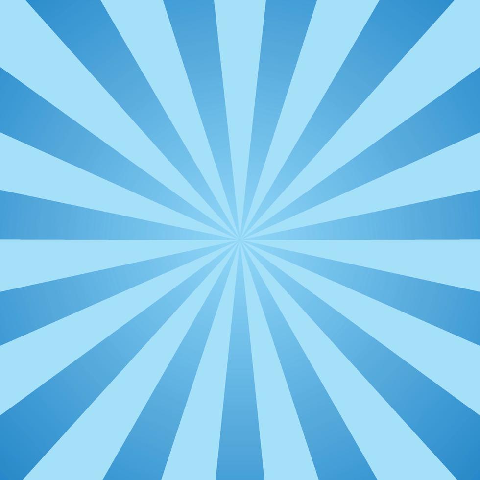 Blue sunbrust background vector