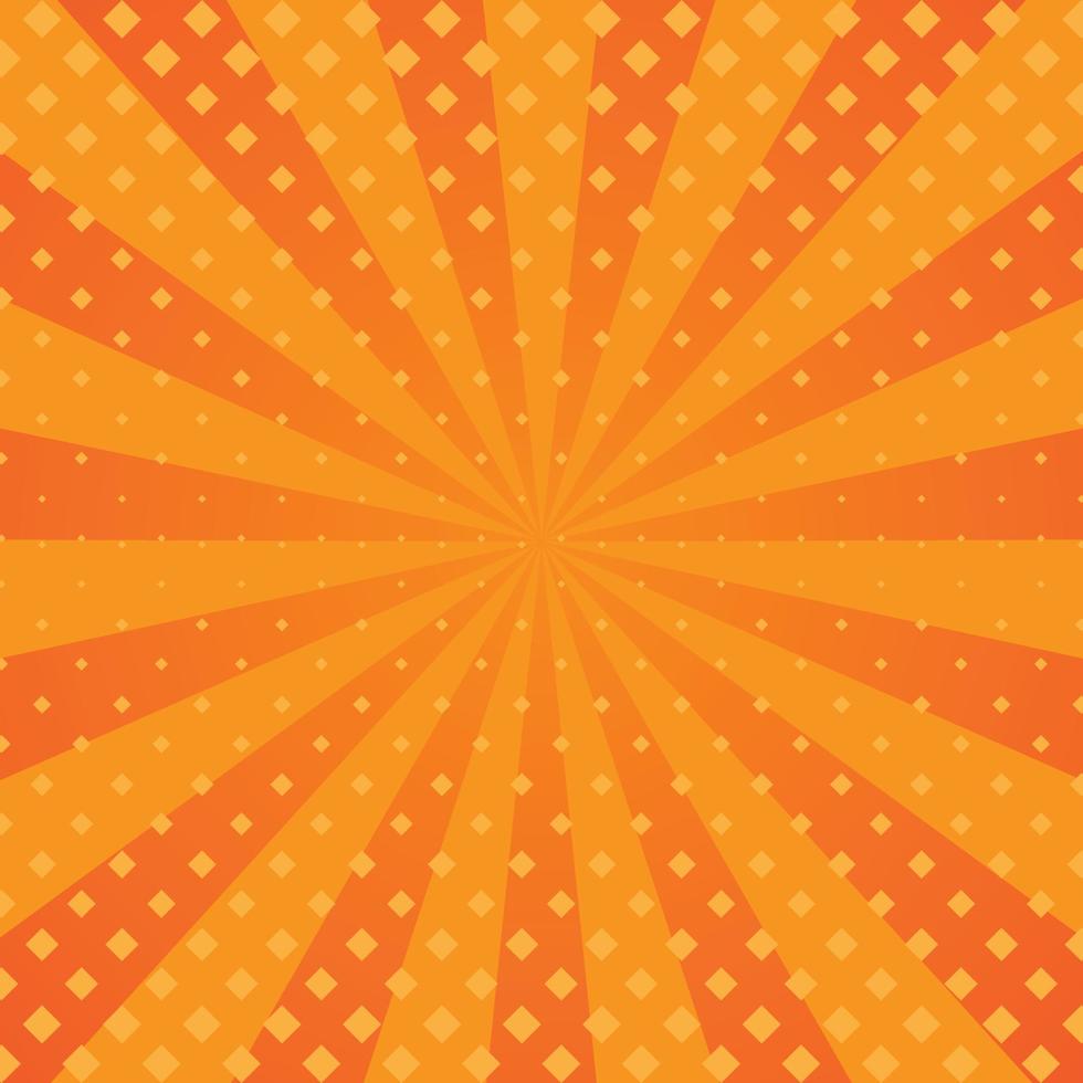 Orange Sunbrust Background vector