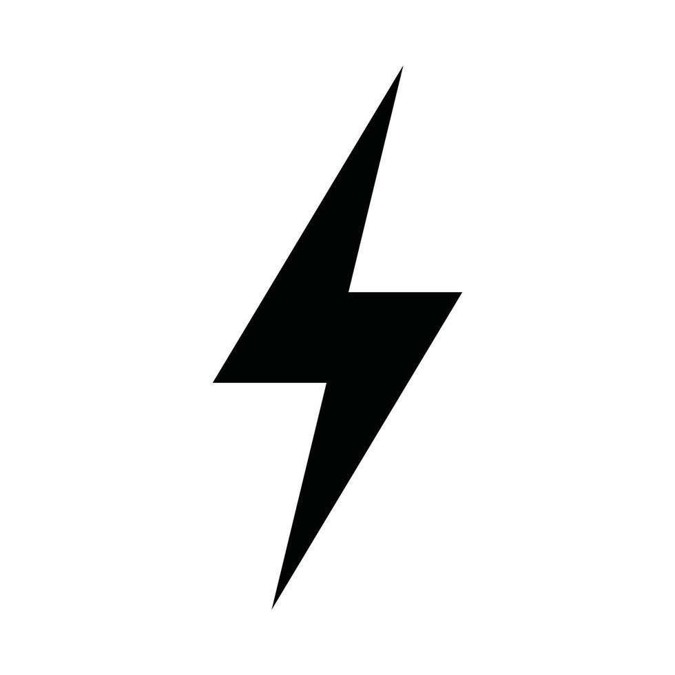 flash vector icon in solid stylr