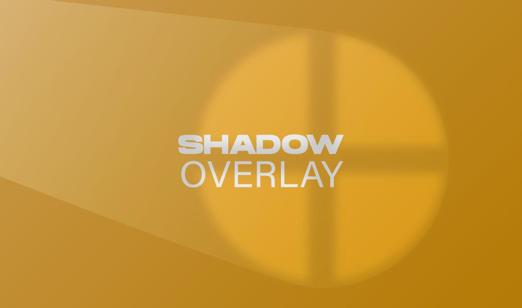Shadow overlay effect on yellow wall. Realistic vintage window light and shadow. vector