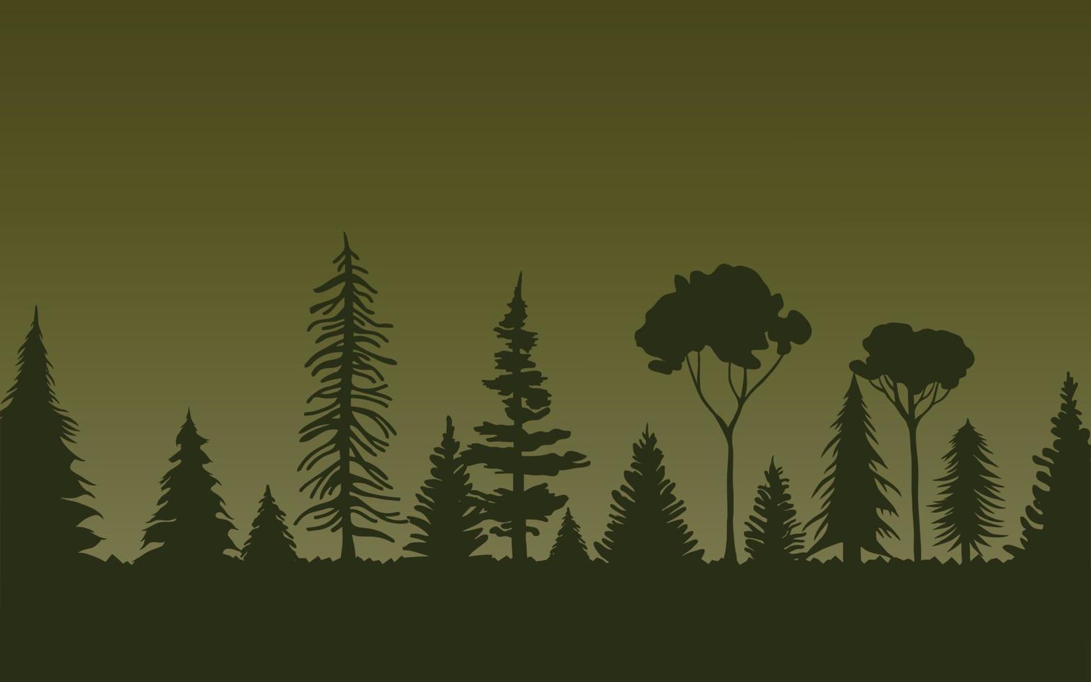 ilustración del paisaje forestal vector