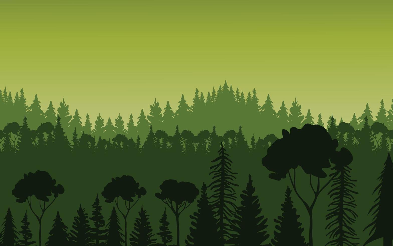 ilustración del paisaje forestal vector