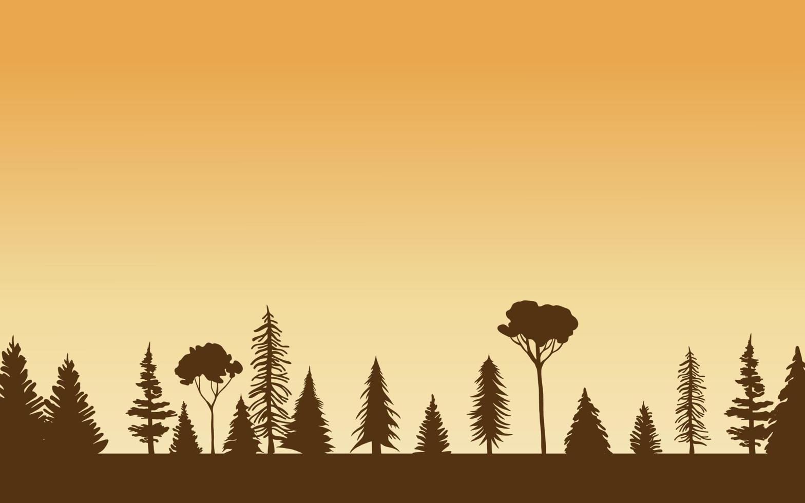 ilustración del paisaje forestal vector