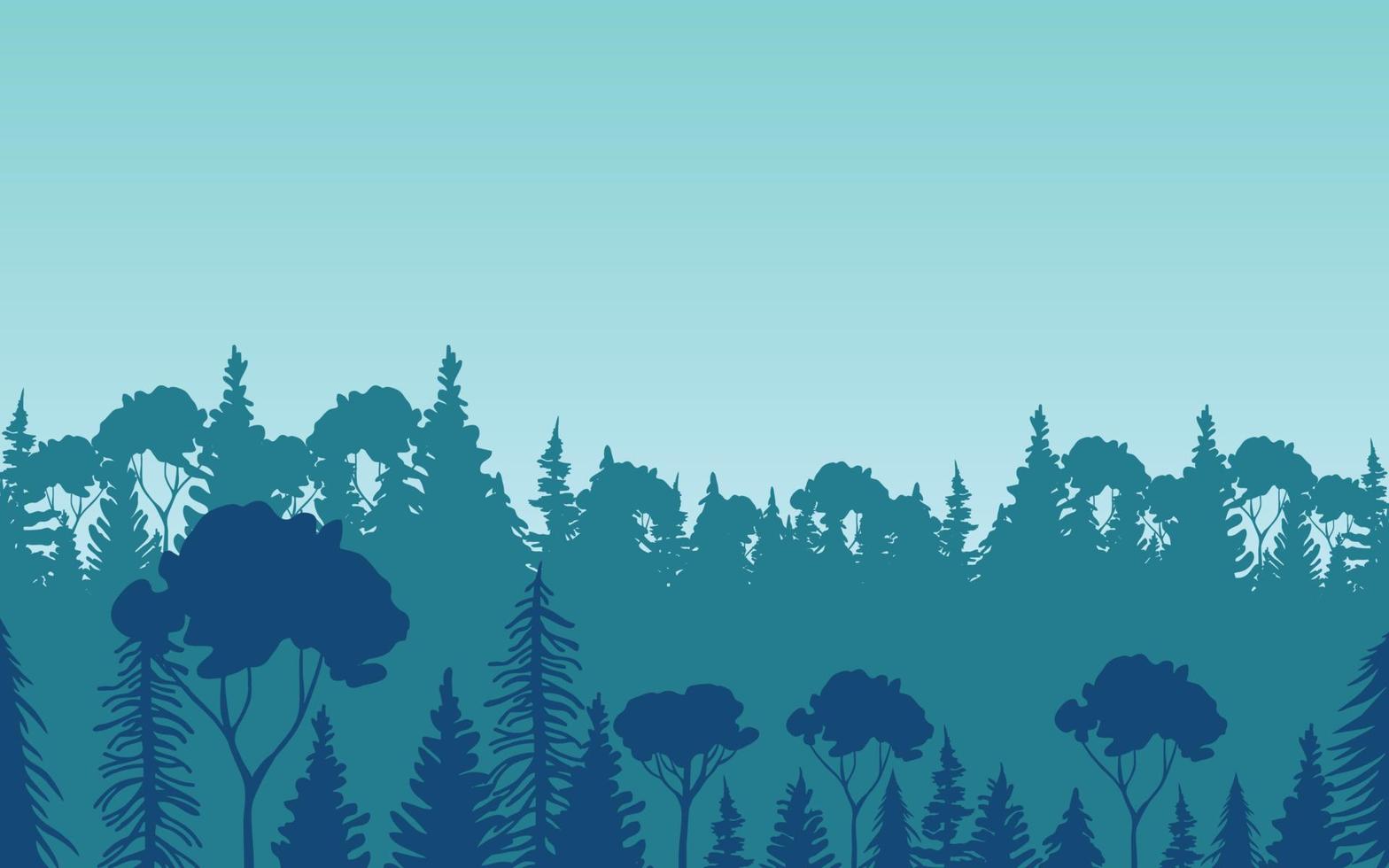 illustration of forest landscape vector