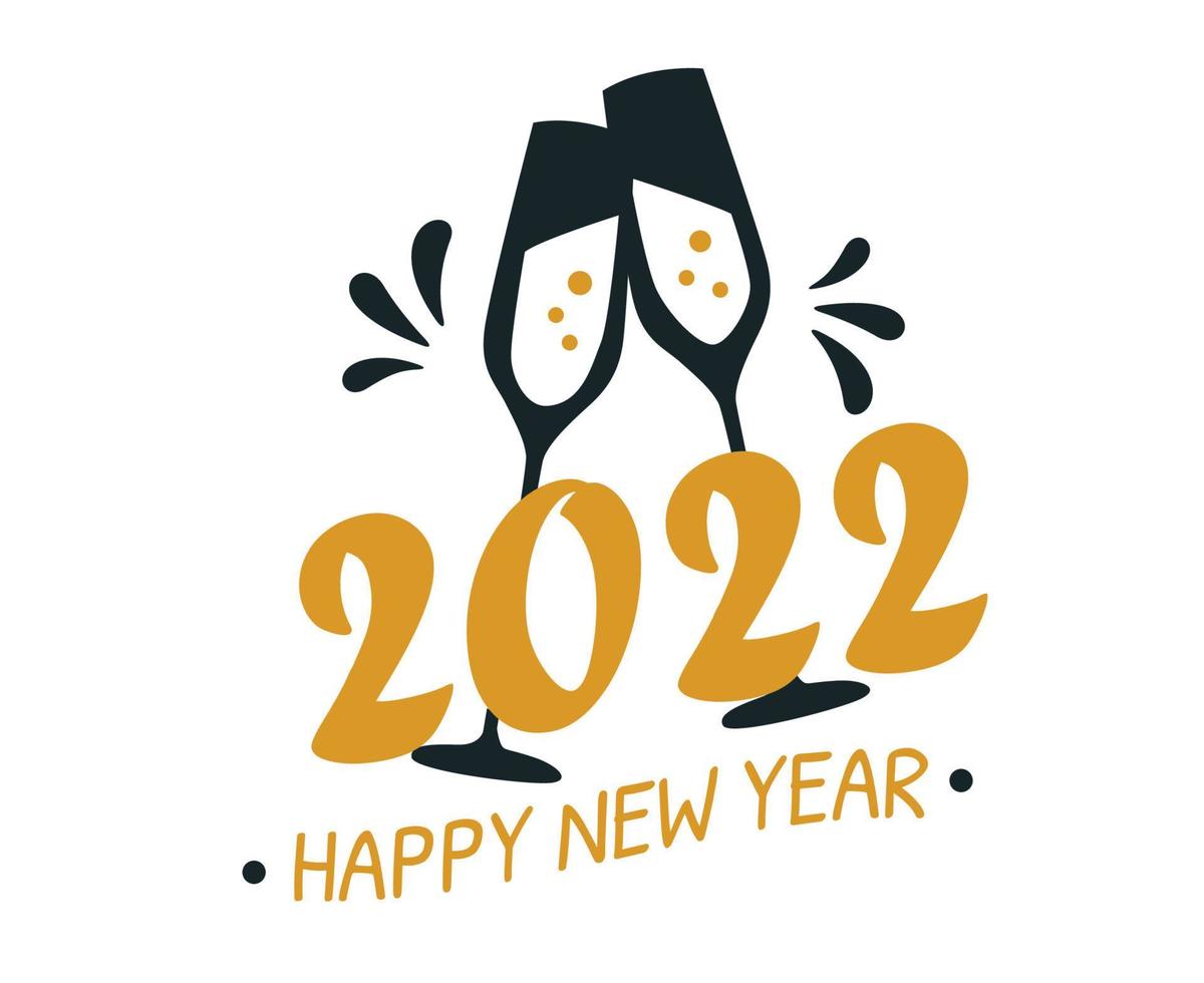 Abstract Happy New Year 2022 Vector Design Illustration