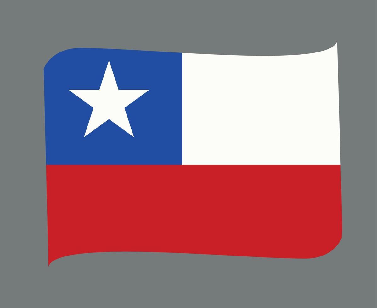 chile bandera nacional americano latino emblema cinta icono vector ilustración diseño abstracto elemento