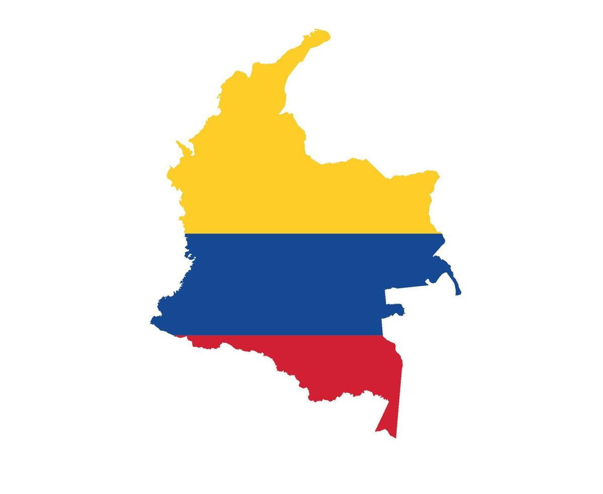 Colombia Flag National American Latine Emblem Map Icon Vector Illustration Abstract Design Element