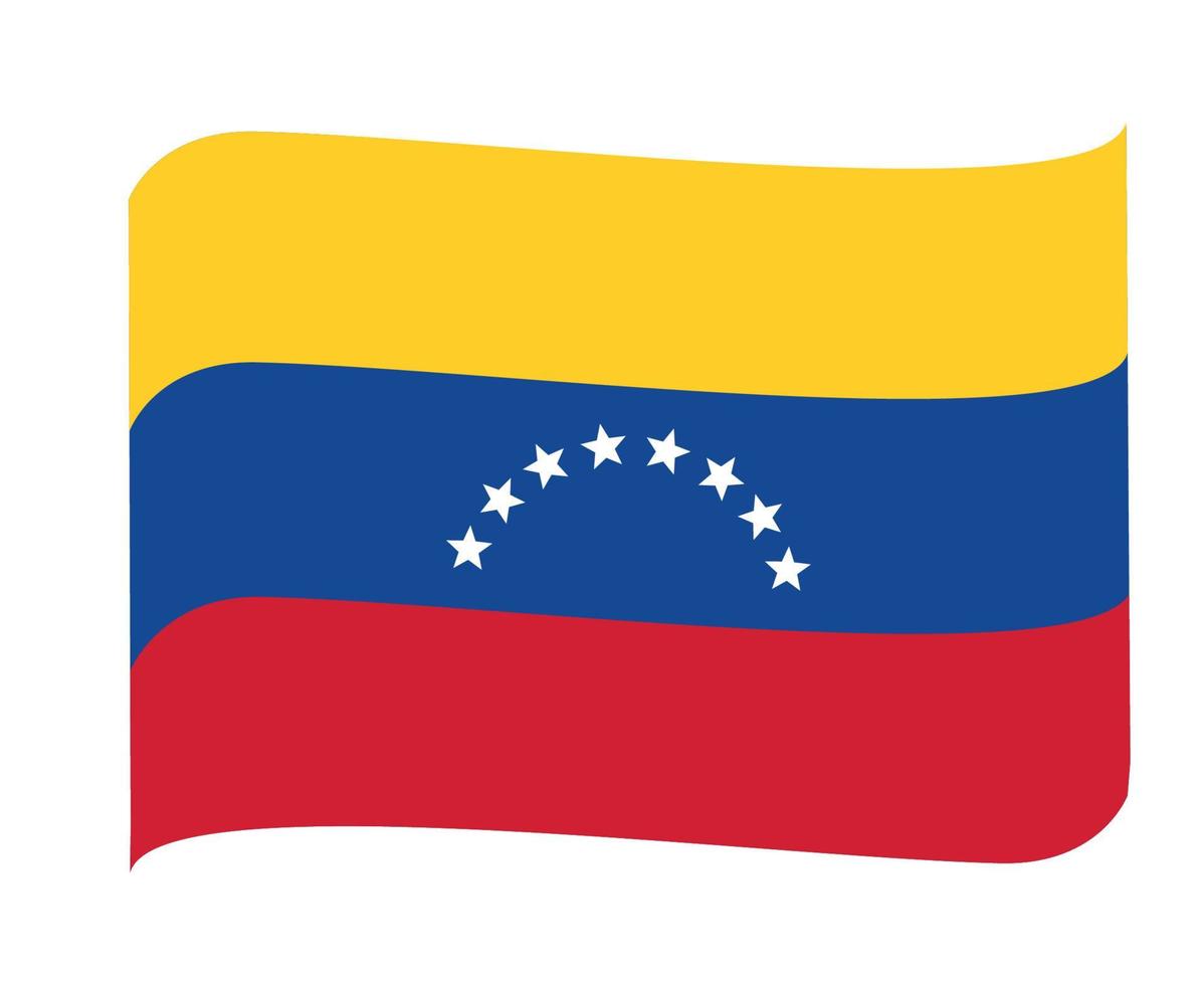 Venezuela Flag National American Latine Emblem Ribbon Icon Vector Illustration Abstract Design Element
