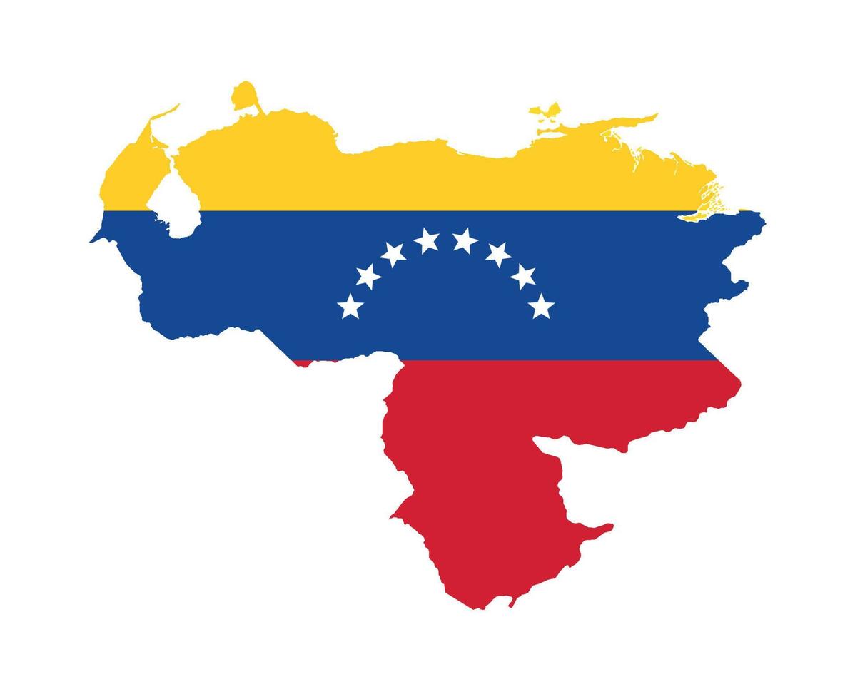 Venezuela Flag National American Latine Emblem Map Icon Vector Illustration Abstract Design Element