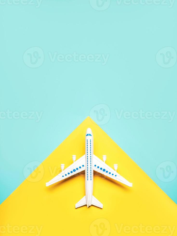 Holidays and travel concept.Airplane with copy space photo