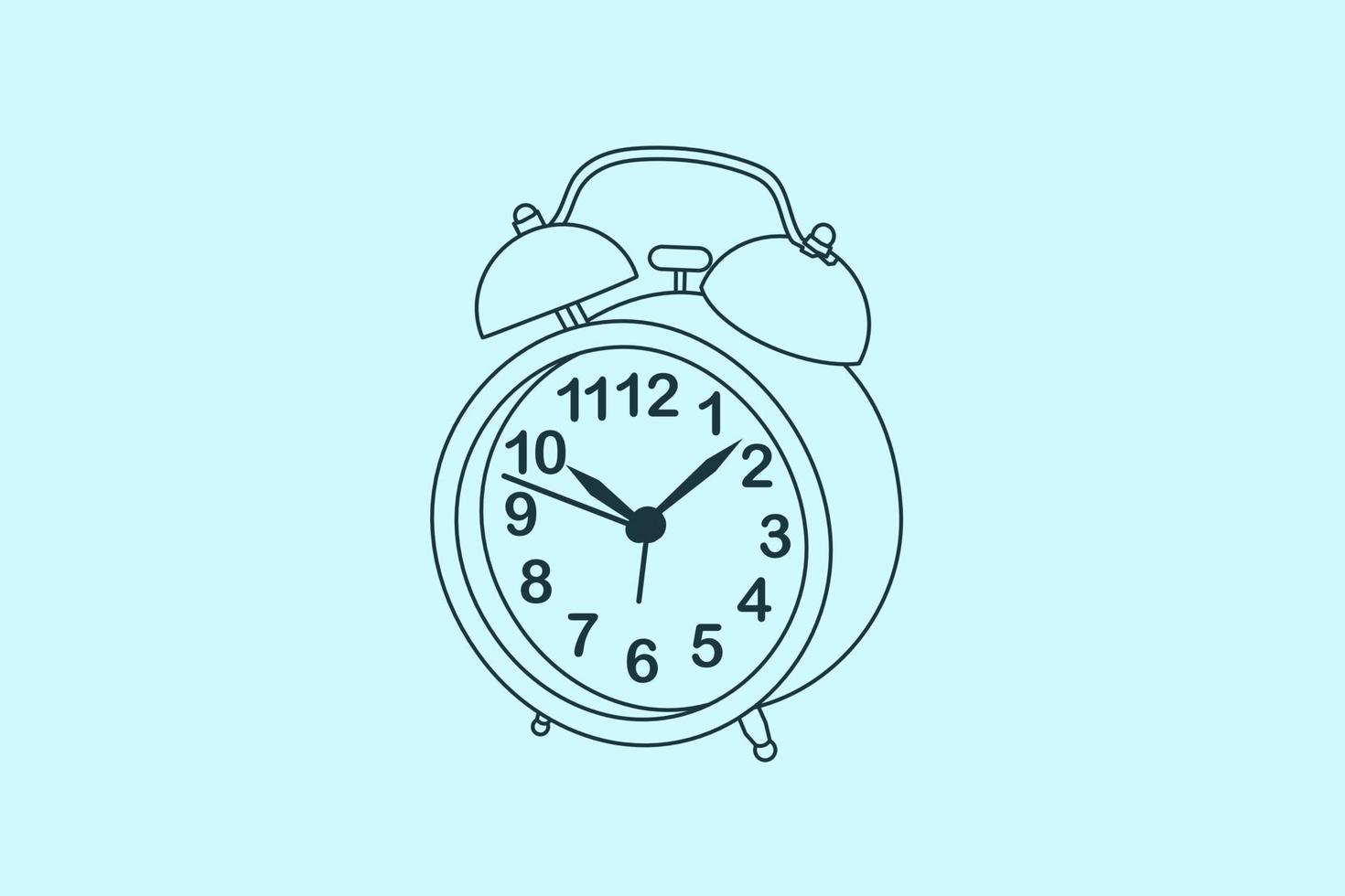 Alarm Clock icon line vector