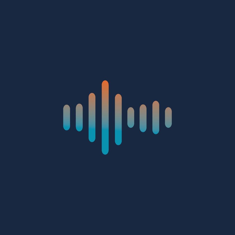 Sound waves vector illustration icon template