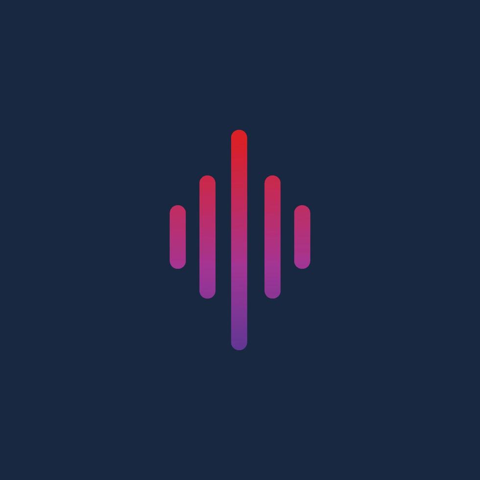 Sound waves vector illustration icon template
