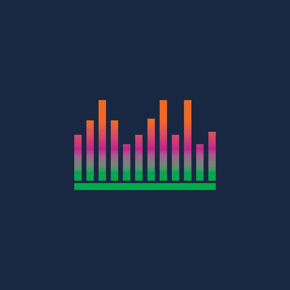 Sound waves vector illustration icon template