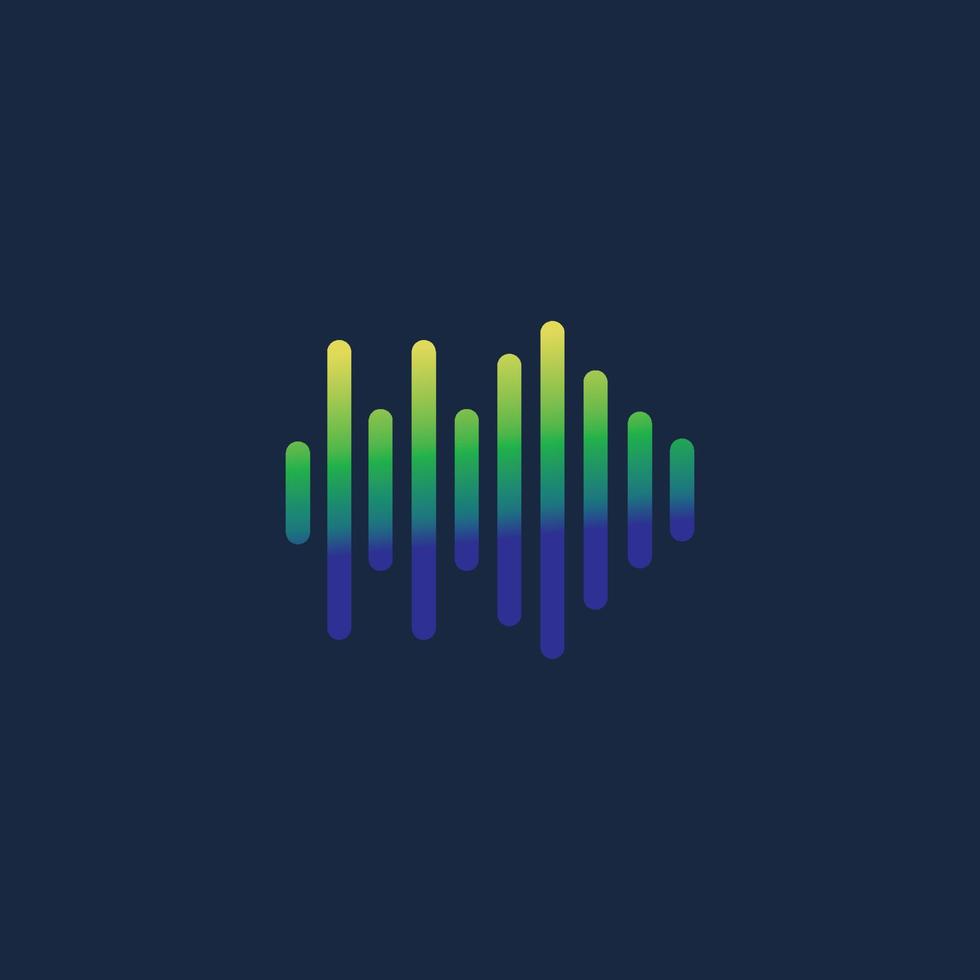 Sound waves vector illustration icon template