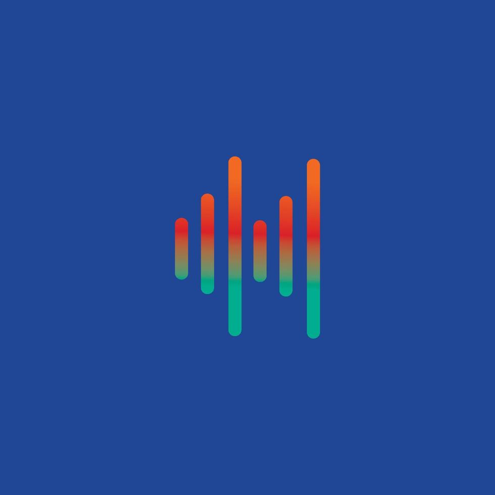 Sound waves vector illustration icon template