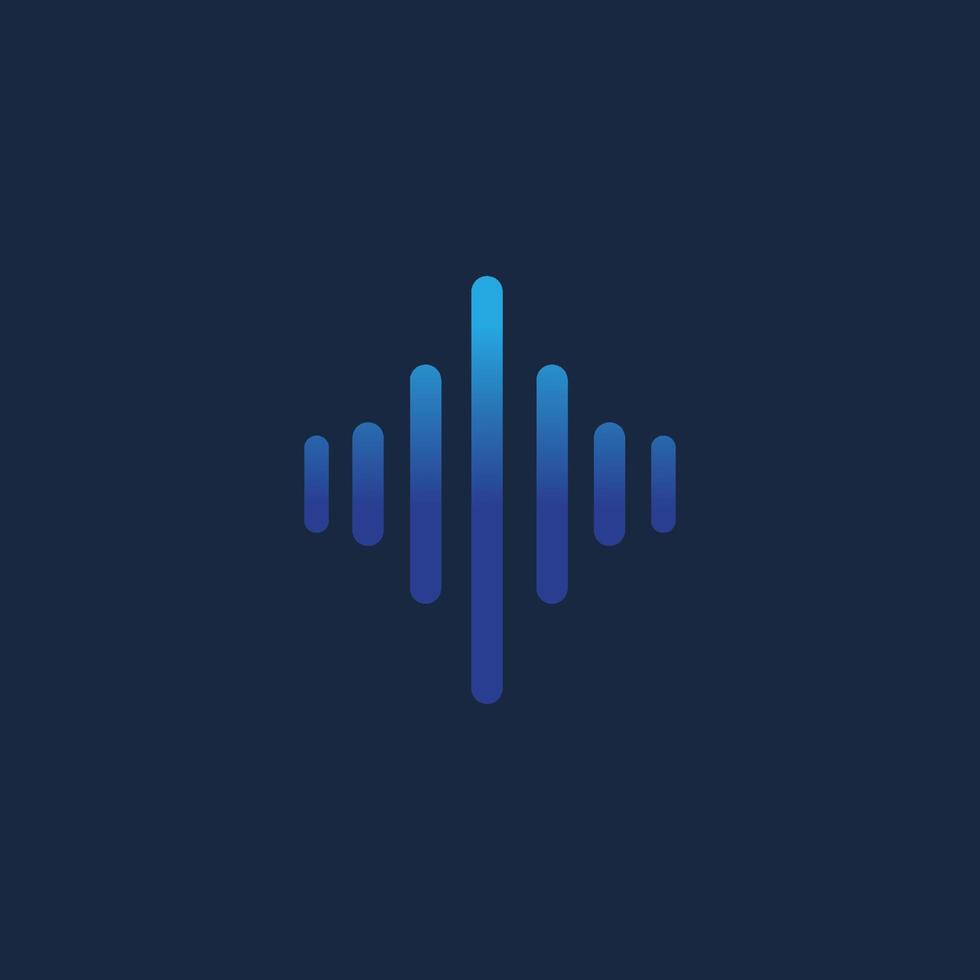 Sound waves vector illustration icon template