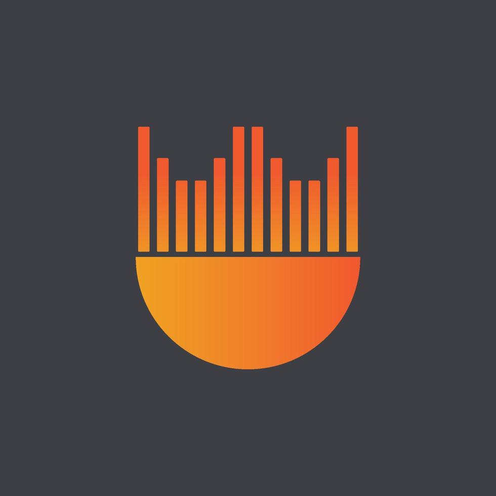 Sound waves vector illustration icon template