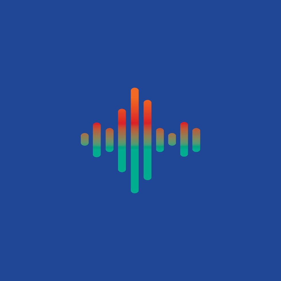 Sound waves vector illustration icon template