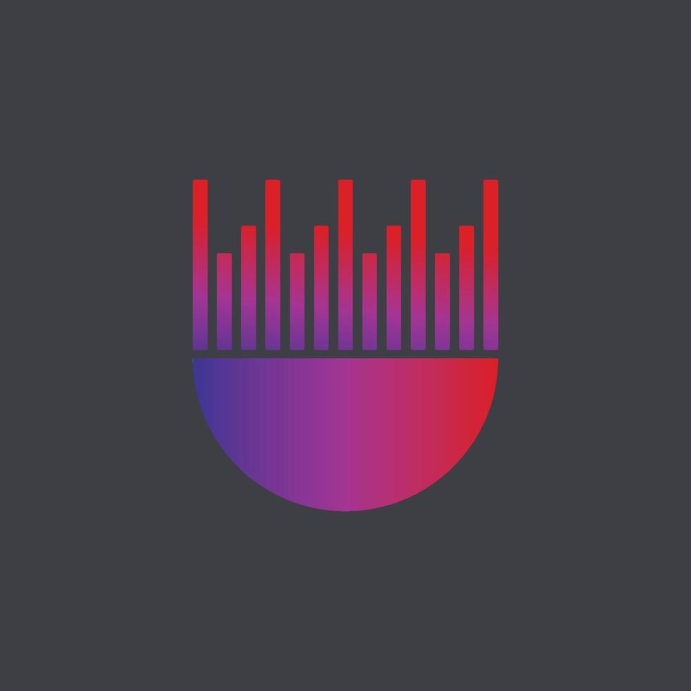 Sound waves vector illustration icon template