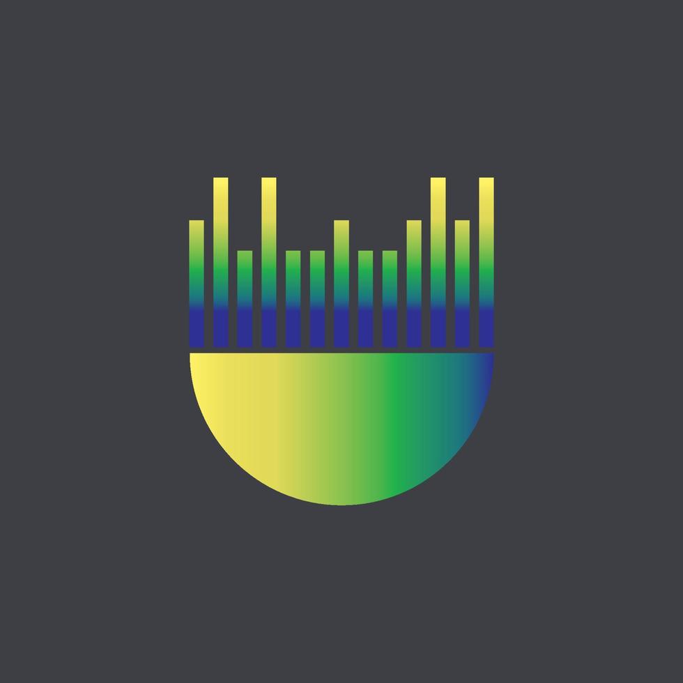 Sound waves vector illustration icon template