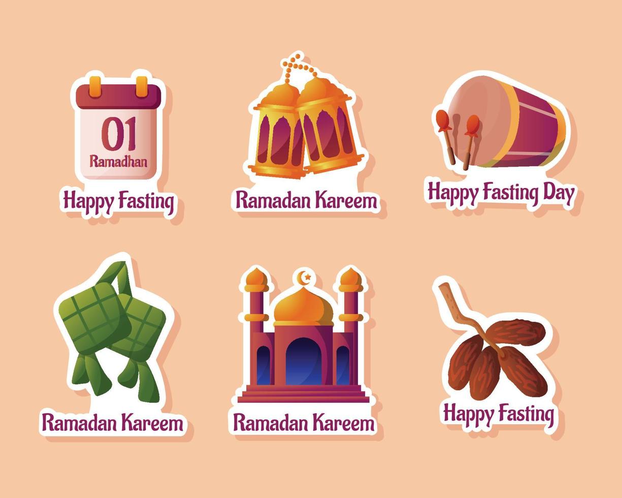 Happy Fasting Day Sticker vector