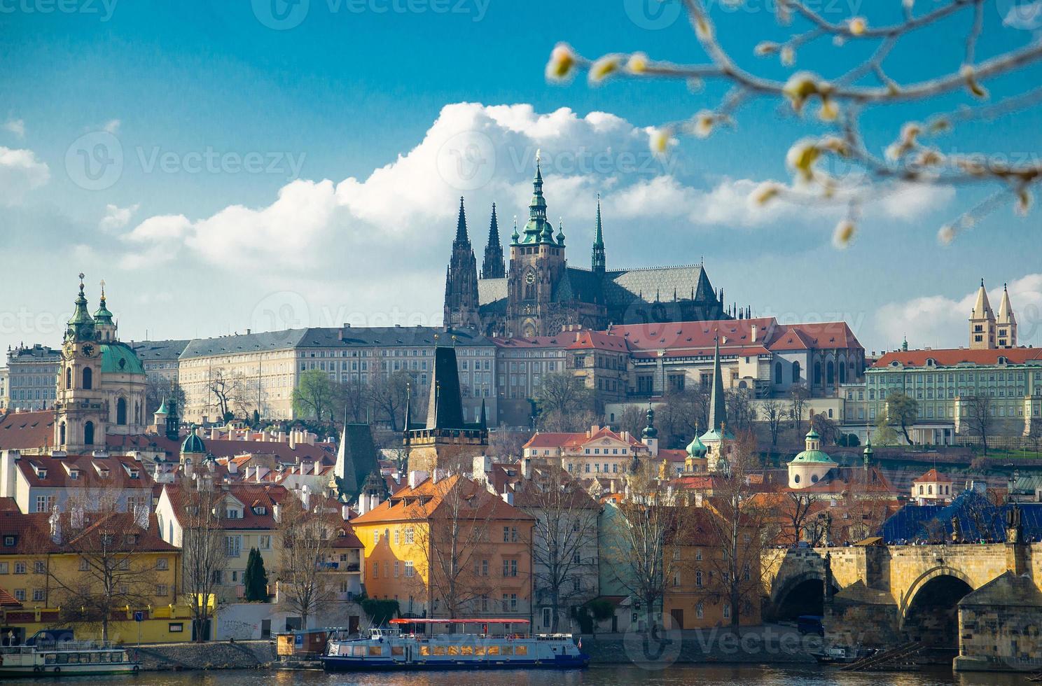 Prague historical center with the Castle, Prague, Czech Republic photo