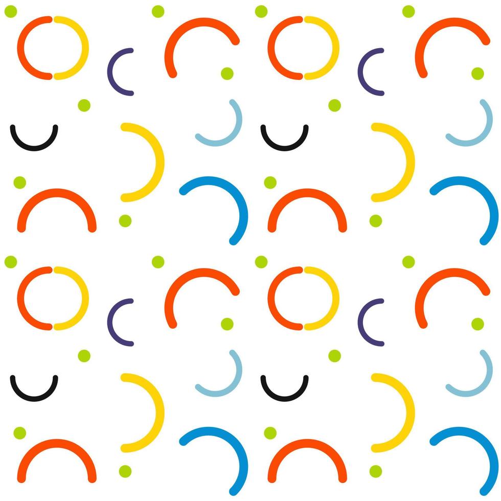seamless pattern. Colorful geometric circle shapes color style. Vector Illustration