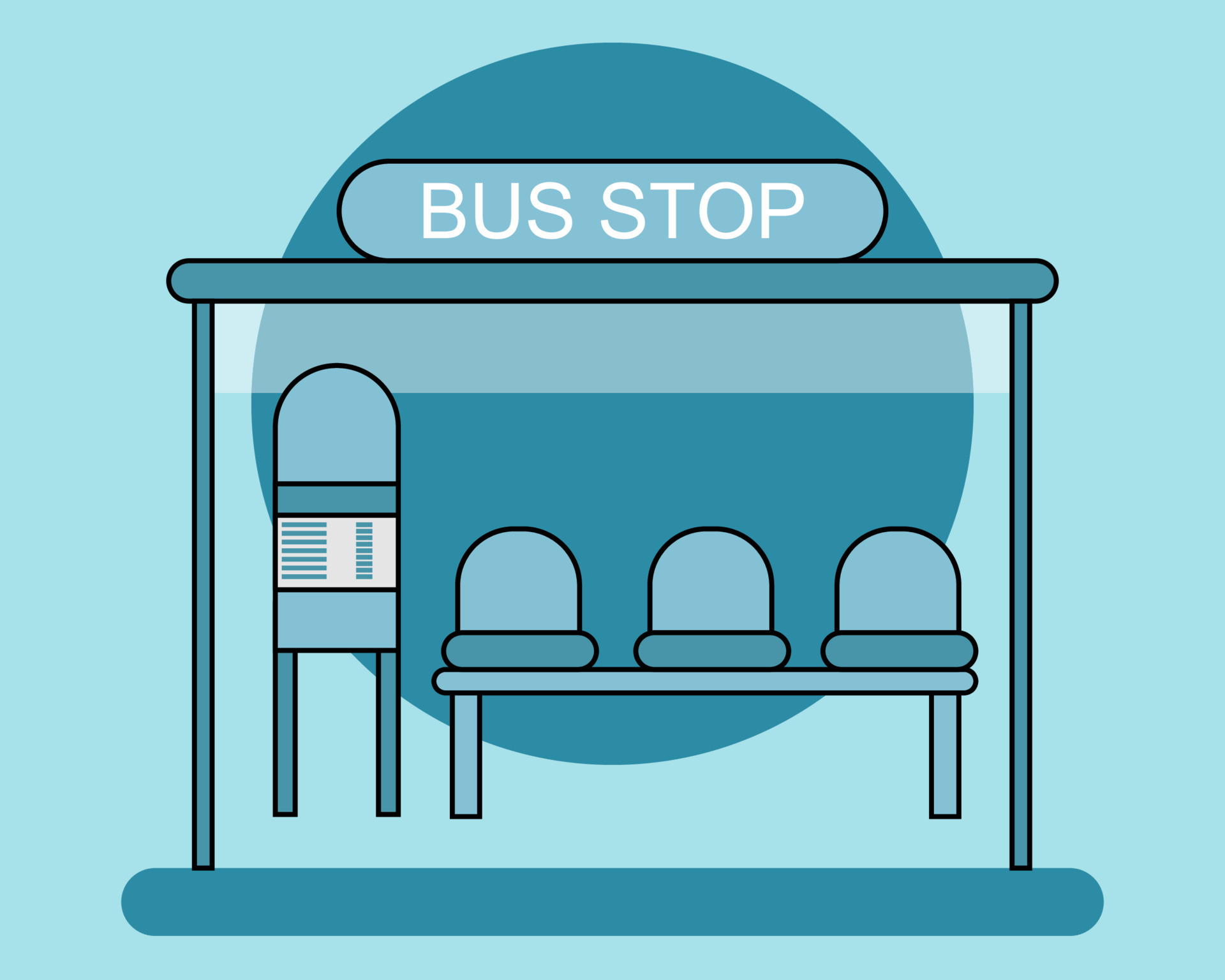 Bus stop icon. Cartoon vector style for your design. 6140816 Vector Art at  Vecteezy
