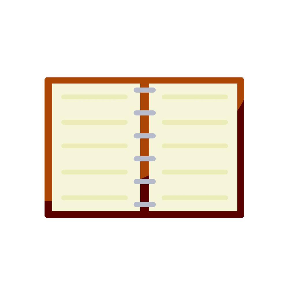 bloc. cuaderno abierto para escribir vector