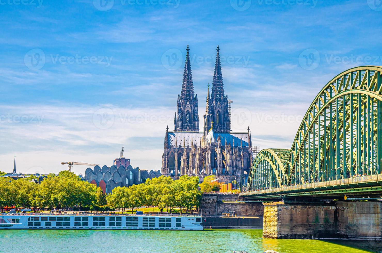 Cologne cityscape of historical city centre with Cologne Cathedral photo
