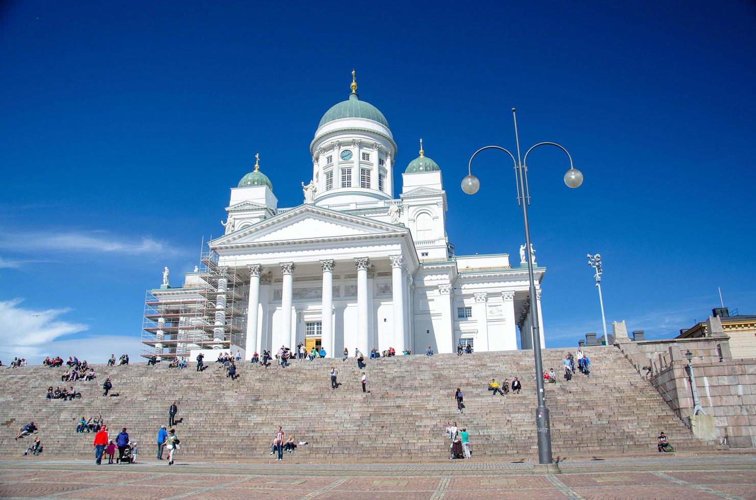 Helsinki Cathedral near Statue Of Emperor Alexander II photo