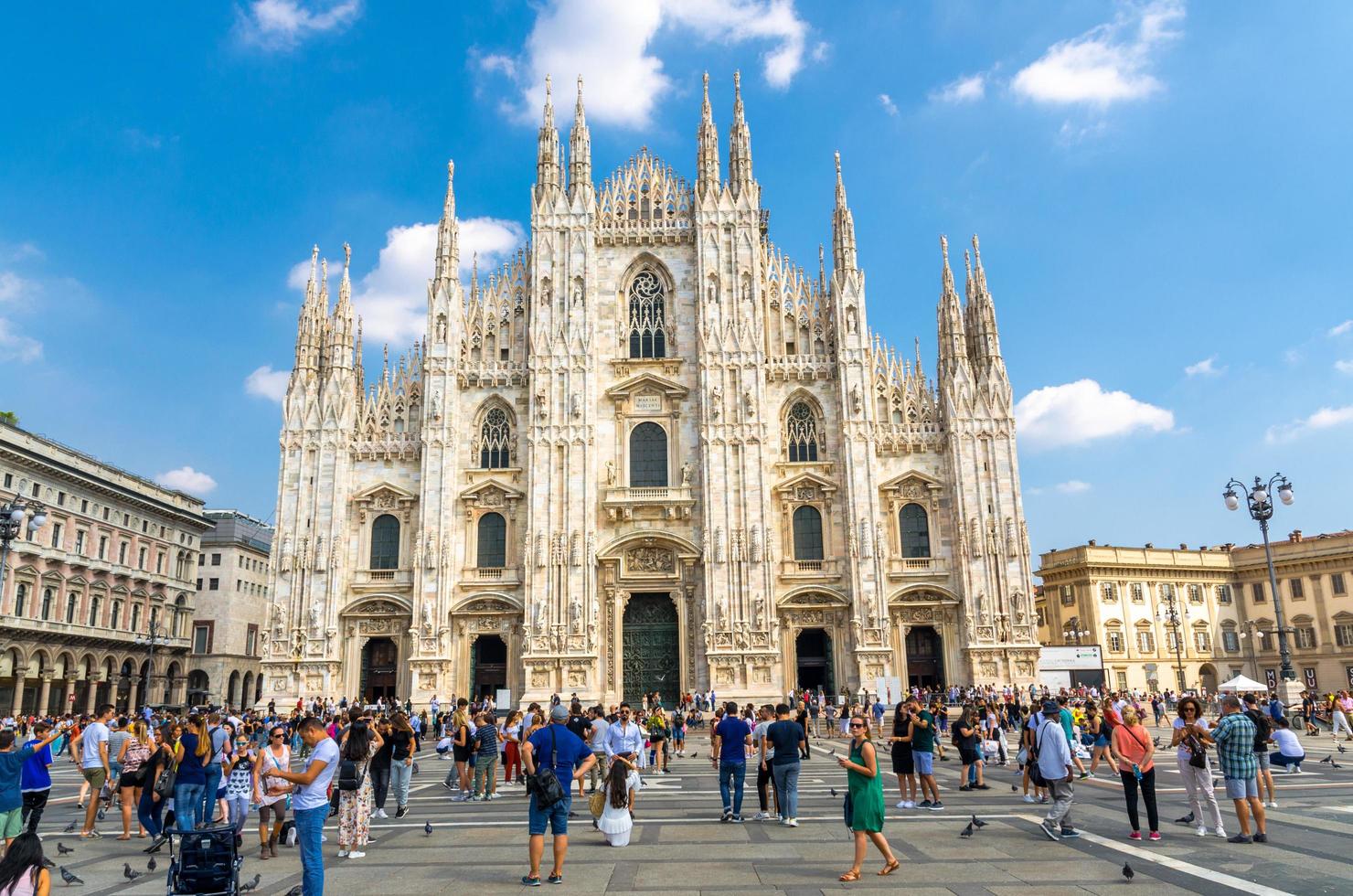 Duomo di Milano cathedral on Piazza del Duomo square, Milan, Italy photo