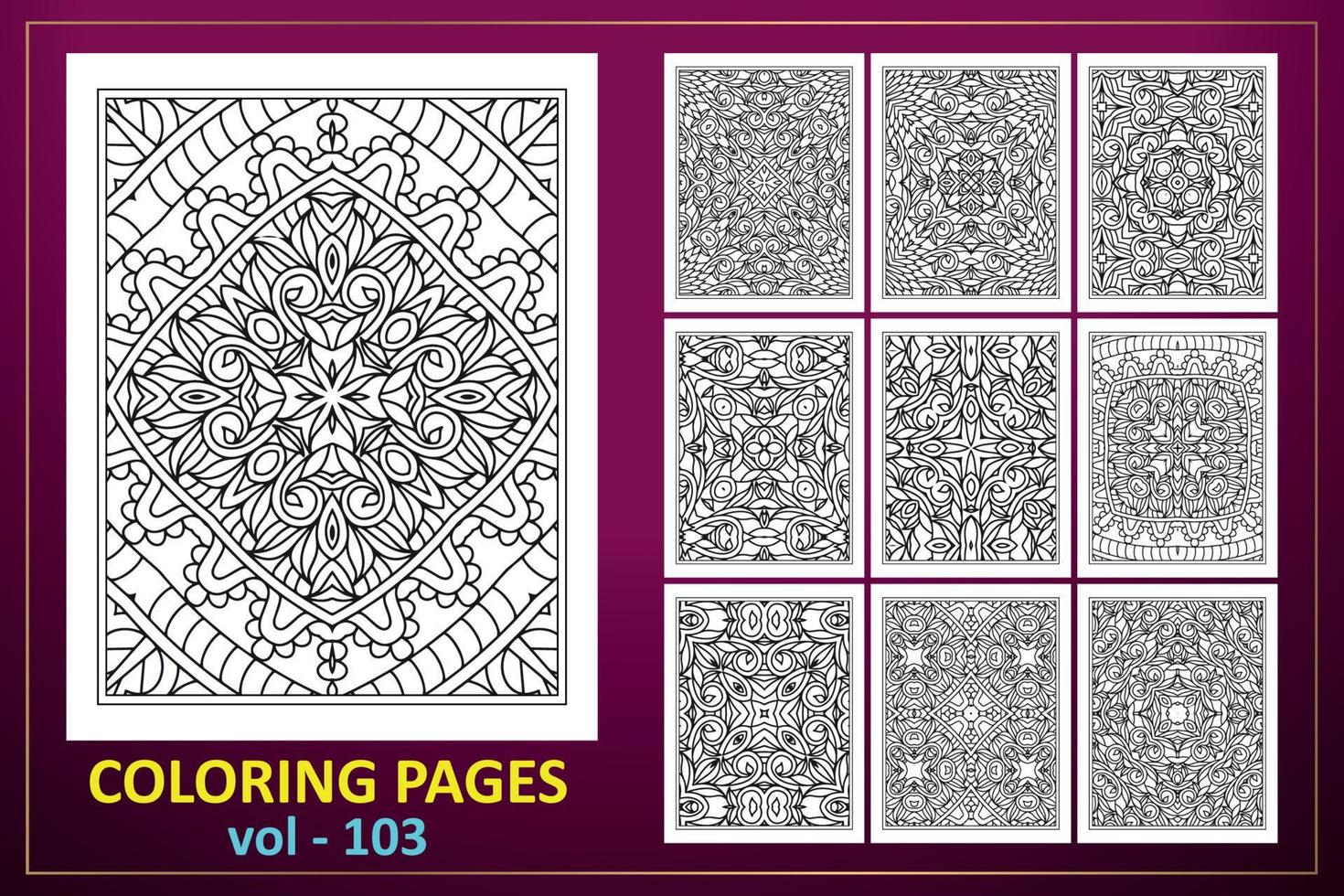 mandala pattern with black and white color. black and white coloring book pattern. vector