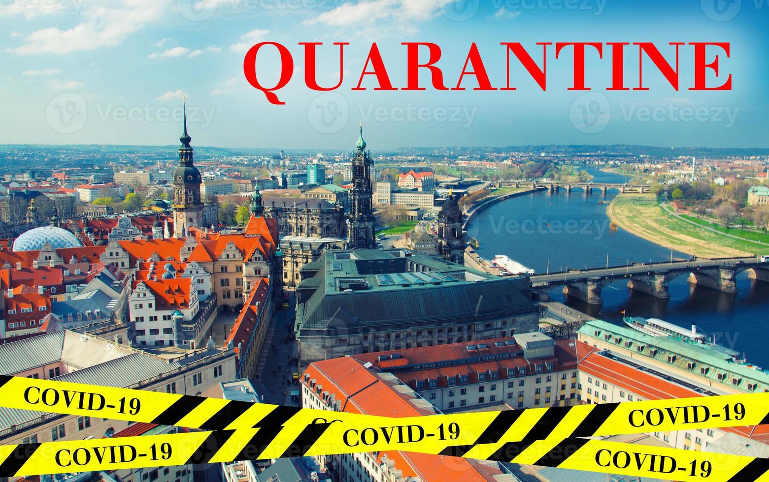 Quarantine in Germany. No travel and lockdown concept. photo